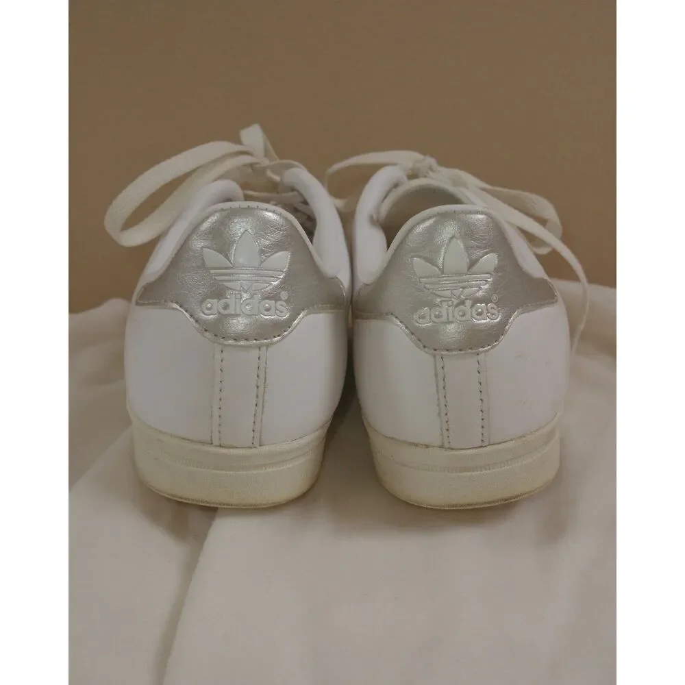 Adidas Originals Coast Star White Silver Leather Sneakers Women's US 5.5 EE6521